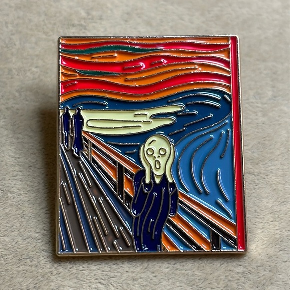 The Scream Enamel Lapel Pin - Picture 1 of 2